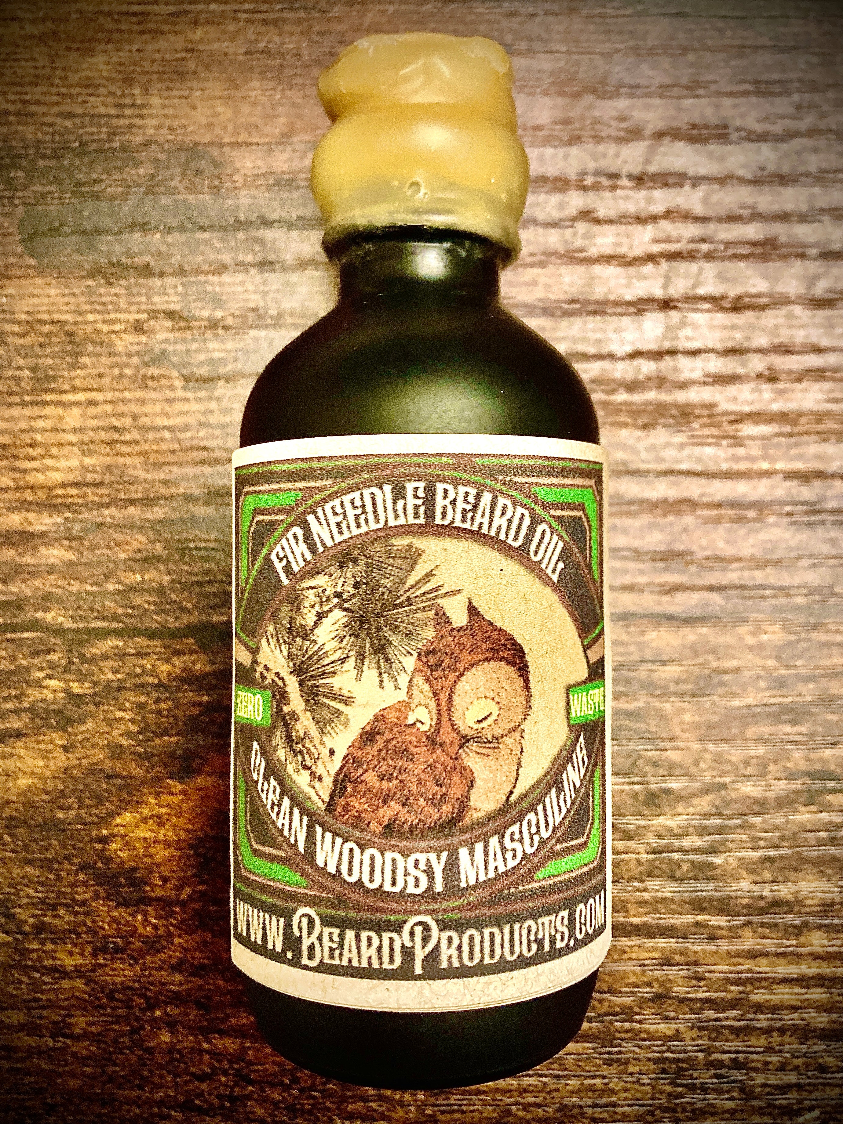 Fir Needle Zero Waste Beard Oil in Glass